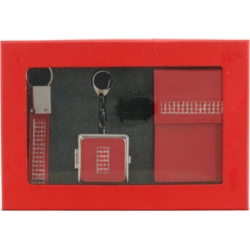 SET 3 PIECES ETUI CIGARETTES +CENDRIER + PORTE CLES STRASS 5/50*