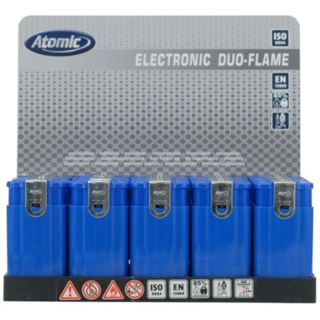 BQ ATOMIC 2 FLAMMES TURBO/PIEZO BLEU OP 25/800*