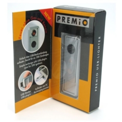 BRIQUET PREMIO SANS FLAMME CLE USB GRIS 12/144*