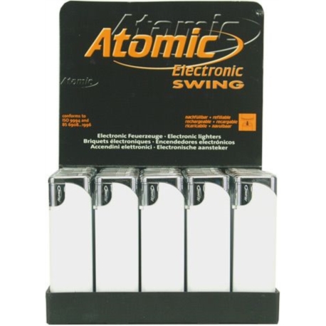 BRIQUET ATOMIC ELECTRONIQUE SWING OPAQUE BLANC 50/1000