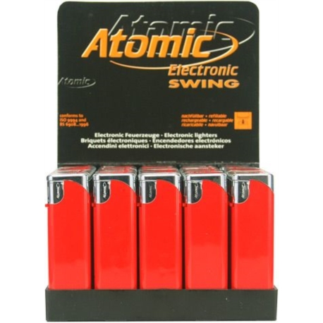 BRIQUET ATOMIC ELECTRONIQUE SWING OPAQUE ROUGE 50/1000