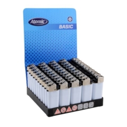 BRIQUET ATOMIC PIERRE JETABLE MINI COLORIS BLANC 50/1000