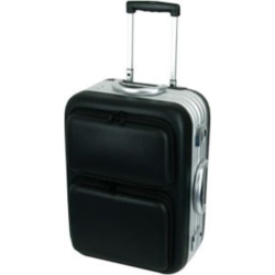 VALISE TROLLEY ARGENT/NOIRE 46X34X20 CM 1/2*