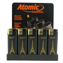 BRIQUET ATOMIC NOIR/DORE MAXI MARQUAGE PARIS 50/1000