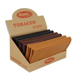 Blague à tabac cahier double 18 cm simili cuir 3 coloris assort 6/120