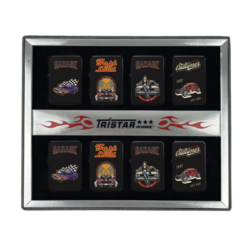 Briquet Atomic Essence noir mat décors Voitures 