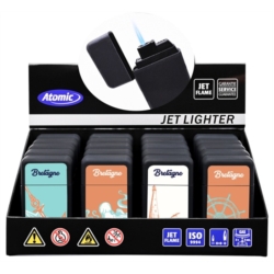 Briquet jetflamme gomme new Scuba noir décors Bretagne