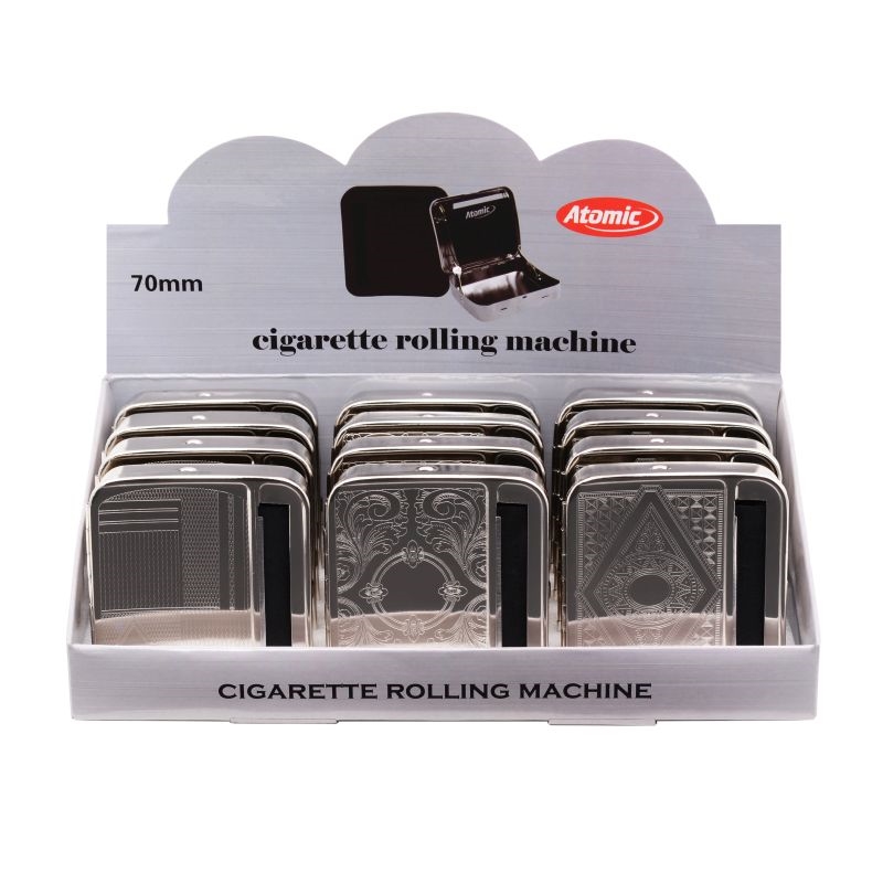 Rouleuse cigarette 70 mm metal chrome venitien assortis 12/120