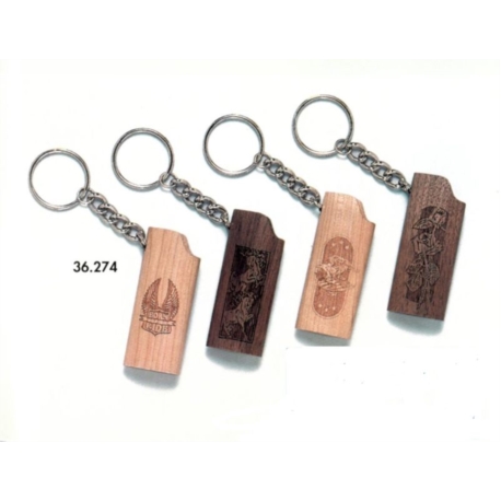 ETUI BOIS AVEC PORTE-CLEFS*