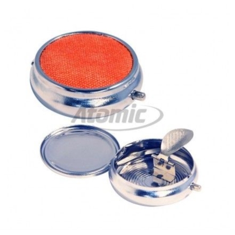 CENDRIER DE POCHE DIAM 4,8 CM DESSUS PVC COLORIS ASSORTIS 24/240