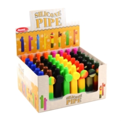 PIPE A TABAC EN SILICONE EN ASSORTIS DE COLORIS 48/576