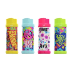 BRIQUET ATOMIC JET FLAMME DECORS FLOWER POWER 13/260