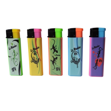 BRIQUET PLASTIQUE 5 DECORS GECKO LA REUNION  50/1000