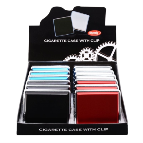 ETUI POUR 20 CIGARETTES EN ALU 85 MM 4 COLORIS ASSORTIS 12/240