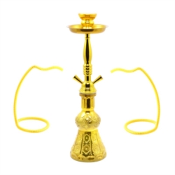 NARGUILE 45 CM 2 TUBES TOLEDO GOLD 1/12