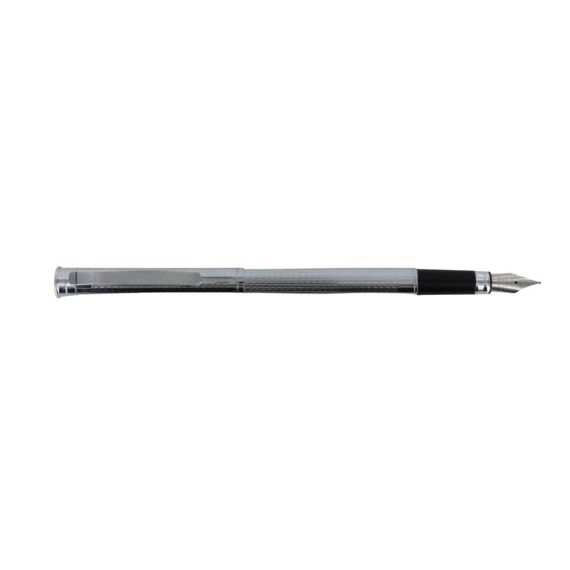 Stylo plume Pierre Cardin Kingstown chromé guilloché