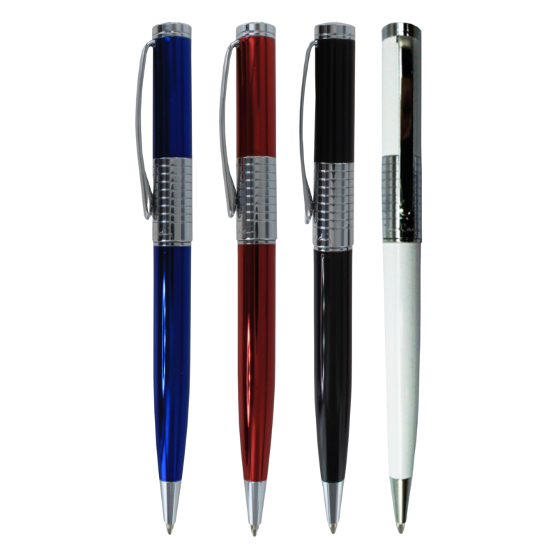 Stylo Bille Pierre Cardin Berlin 4 couleurs Bleu,rouge,noir et blanc