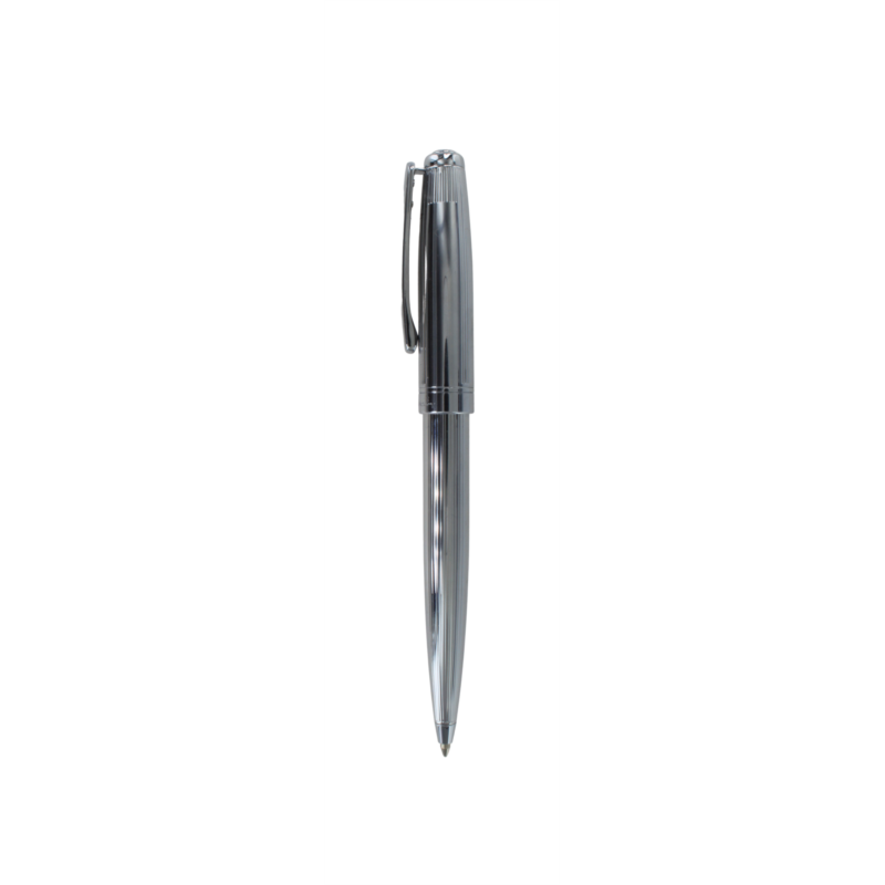 Stylo bille Pierre Cardin Santiago Chromé rayé