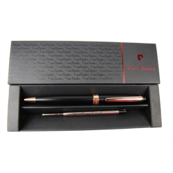 Stylo bille Pierre Cardin Quito rose/noir mat