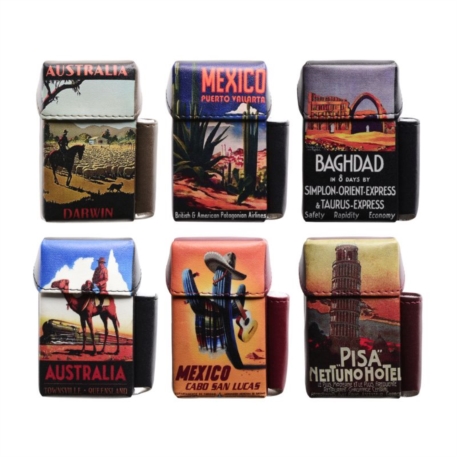 ETUI PAQUET 20 CIGARETTES 85 MM PVC PORTE BRIQUET VOYAGE 12/240