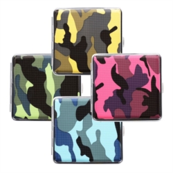 ETUI POUR 20 CIGARETTES METAL RUBBER DECOR CAMOUFLAGE ASSORTIS 12/240