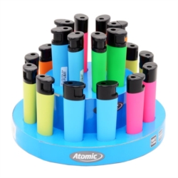 BRIQUET ATOMIC PIEZO BASIC RUBBER NEONS ASSORTIS 20/240