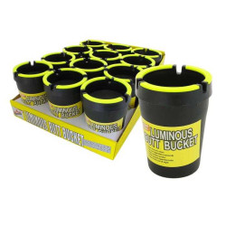 Cendrier de voiture anti odeur noir bords fluos 12/72 