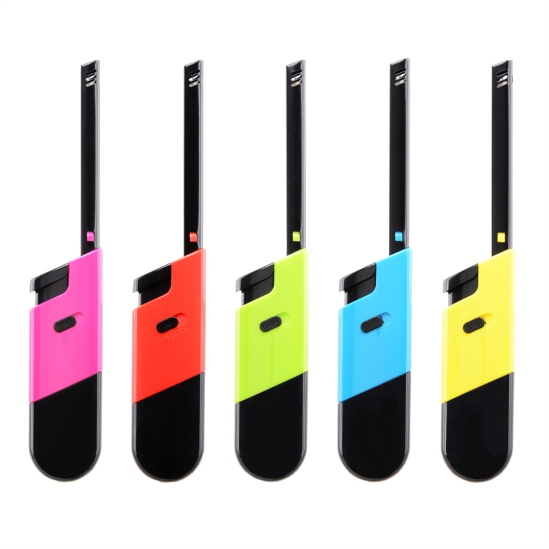 Briquet Atomic allume gaz piézo Triangolo 5 x néons assortis 20/240