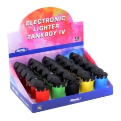 Briquet Atomic 2 - double jet flamme réservoir + chaine rubber 25/500