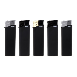 Briquet Atomic piézo F2 rubber Black line avec top...