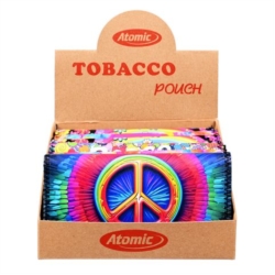 Blague à tabac Mini imitation cuir design Peace & Love  6/120