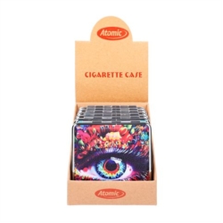 Etui pour cigarettes en métal décors Yeux 6/120