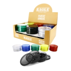 Broyeur tabac plastique 60 mm 4 parts transparents assortis 12/240