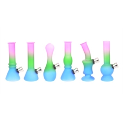 Pipe à tabac mini en verre 12 cm 6 formes assorties Rainbow 12/240*
