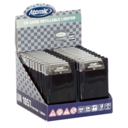 BRIQUET ATOMIC EXTRA PLAT RECHARGEABLE NOIR 20/400*