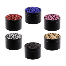 Broyeur tabac métal glitter 4 parties diam 4.2 cm 6...