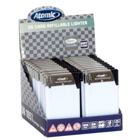 BRIQUET ATOMIC EXTRA PLAT RECHARGEABLE BLANC 20/400*