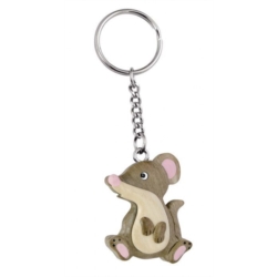 PORTE CLES MINI EN BOIS SOURIS 85X30X15 MM 