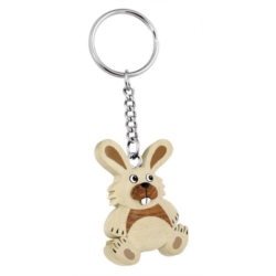 PORTE CLES MINI EN BOIS LAPIN 85X33X15 MM 