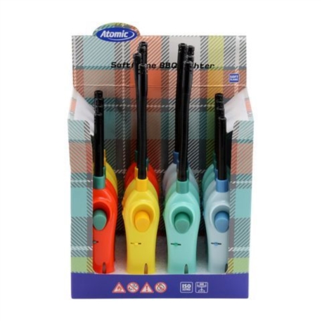 BRIQUET ATOMIC ALLUME TOUT A GAZ PIEZO TRENDY 4 COLORIS 16/192