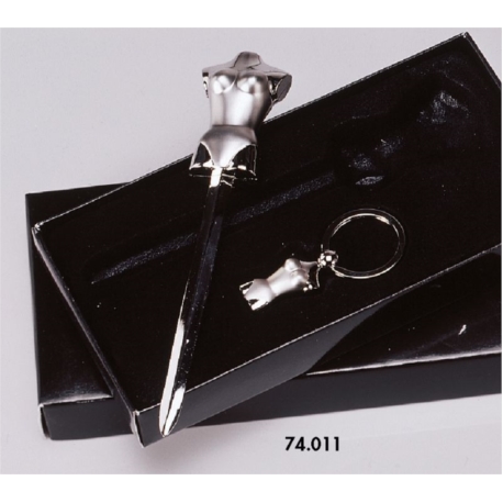 COFFRET OUVRE LETTRE + PORTE CLEFS BUSTE FEMME 50/200*