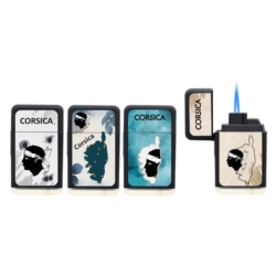 Briquet jetflamme gomme new Scuba noir Corsica