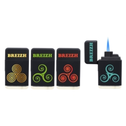 Briquet jetflamme gomme new Scuba noir Triskell Breizh