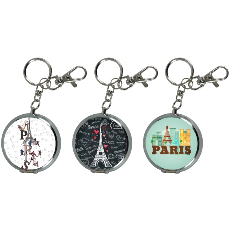 Cendrier de poche porte-clés + mousqueton Paris