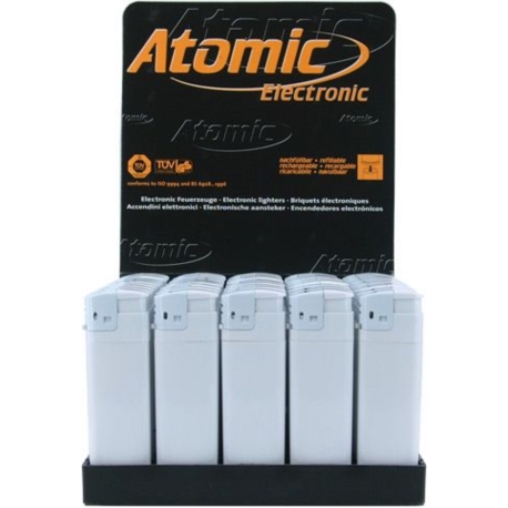 BRIQUET ATOMIC ELECTRONIQUE SLIM TOUT BLANC 50/1000