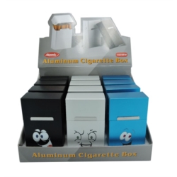 BOITE PAQUET 20 CIGARETTES ALU 100MM DECORS FUNNY FACES BISOUS 12/240