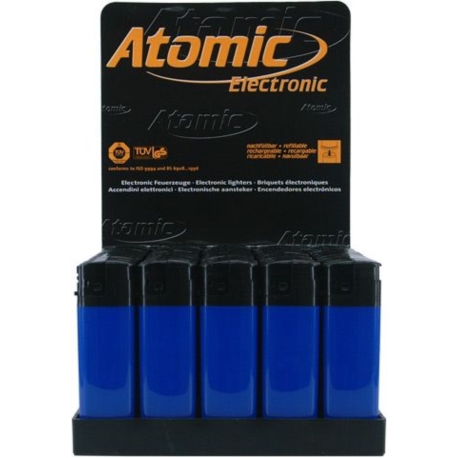 BRIQUET ATOMIC ELECTRONIQUE SLIM BLEU/TOP NOIR 50/1000