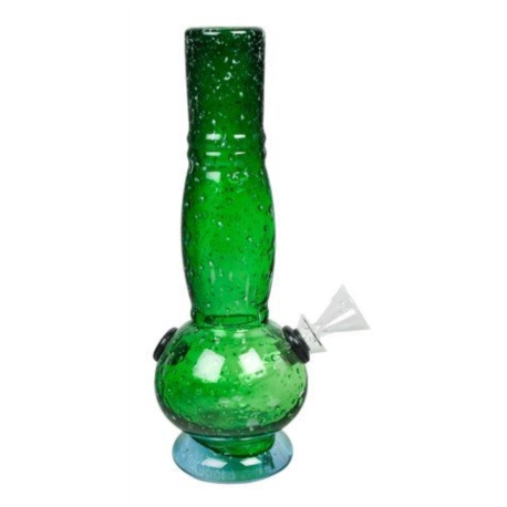 PIPE A TABAC EN VERRE 21.5 CM "STAR" VERT GLOW IN THE DARK 1/12