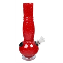 PIPE A TABAC EN VERRE 21.5 CM "STAR" ROUGE GLOW IN THE DARK 1/12