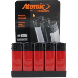 BRIQUET ATOMIC ELECTRONIQUE SLIM ROUGE/TOP NOIR  50/1000